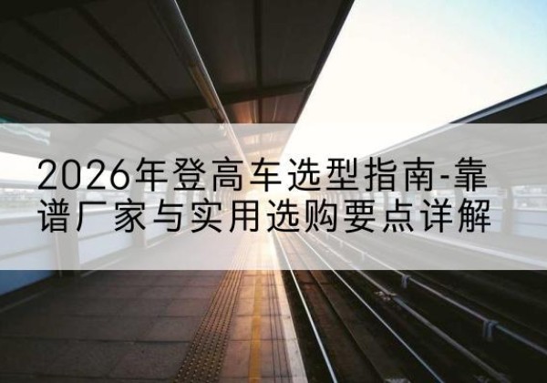 仁怀登高车厂家推荐-2026年登高车选型指南-靠谱厂家与实用选购要点详解